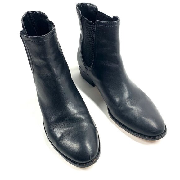Karl Lagerfeld Mirla Chelsea Boots Black Leather Pointed Toe Pull On Size 8 - Picture 10 of 13